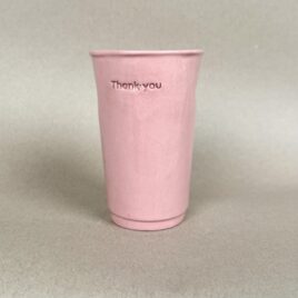 PAPERCUP L / pink / Thank you / 290ml