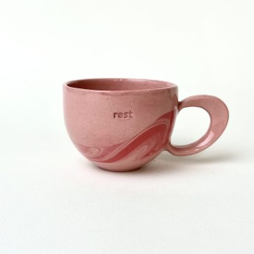 espresso z uchem / pink&red / rest / 70ml