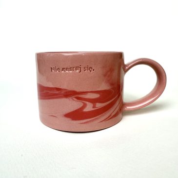 Prosty z uchem/ M / pink&red / nie zesraj się / 280ml