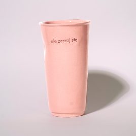Papercup XL / light pink / nie zesraj się / 350ml